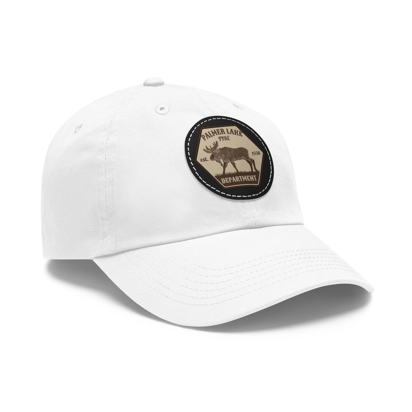 Dad Hat with Leather Patch (Round)