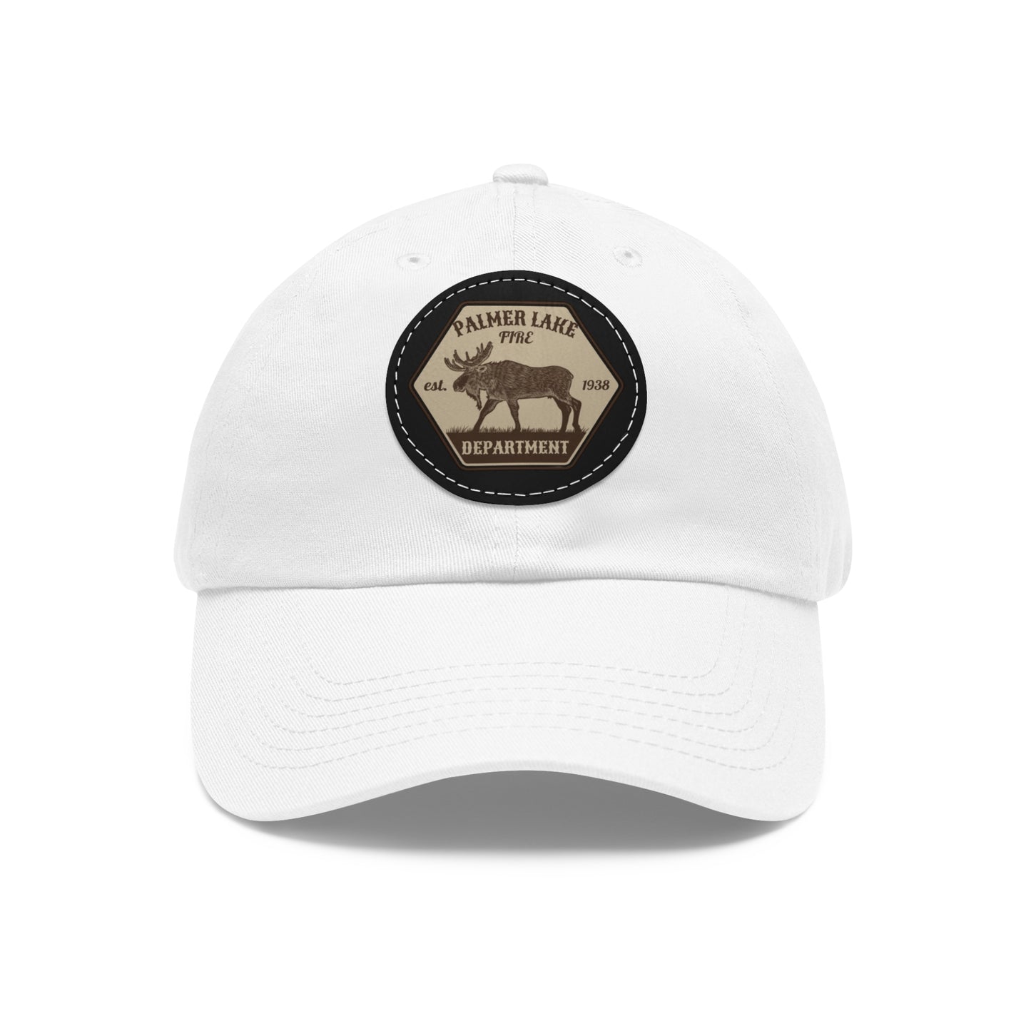 Dad Hat with Leather Patch (Round)